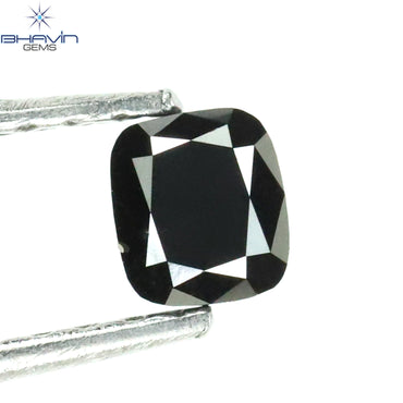 0.23 CT Cushion Shape Natural Diamond Black Color Opaque Clarity (3.70 MM)