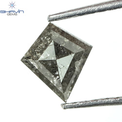 0.54 CT Kite Diamond Natural Loose Diamond Salt And Pepper Color I3 Clarity (6.92 MM)