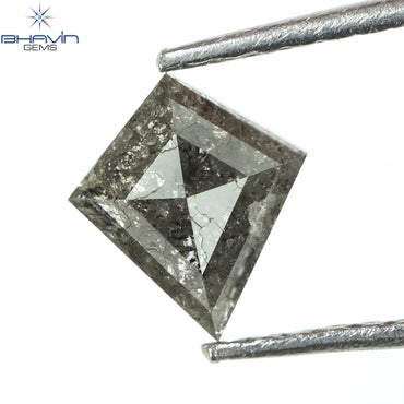 0.54 CT Kite Diamond Natural Loose Diamond Salt And Pepper Color I3 Clarity (6.92 MM)