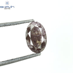 0.48 CT Oval Shape Natural Diamond Pink Color I3 Clarity (5.92 MM)