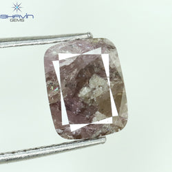 1.58 CT Cushion Diamond Pink Color Natural Loose Diamond I3 Clarity (7.70 MM)