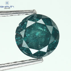 0.61 CT Round Diamond Natural Diamond Blue Color I3 Clarity (5.22 MM)