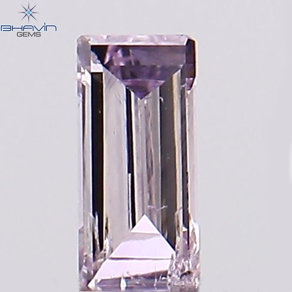 0.05 CT Baguette Shape Natural Diamond Pink Color VS2 Clarity (3.22 MM)