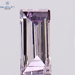 0.05 CT Baguette Shape Natural Diamond Pink Color VS2 Clarity (3.22 MM)