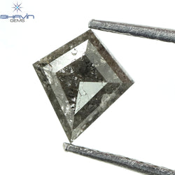 0.54 CT Kite Diamond Natural Loose Diamond Salt And Pepper Color I3 Clarity (6.92 MM)