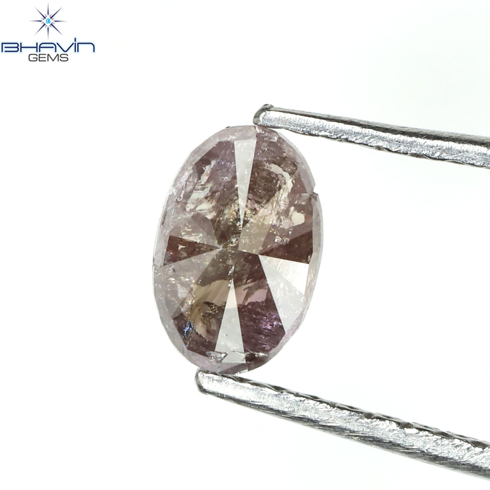 0.48 CT Oval Shape Natural Diamond Pink Color I3 Clarity (5.92 MM)