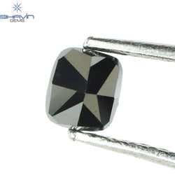 0.23 CT Cushion Shape Natural Diamond Black Color Opaque Clarity (3.70 MM)