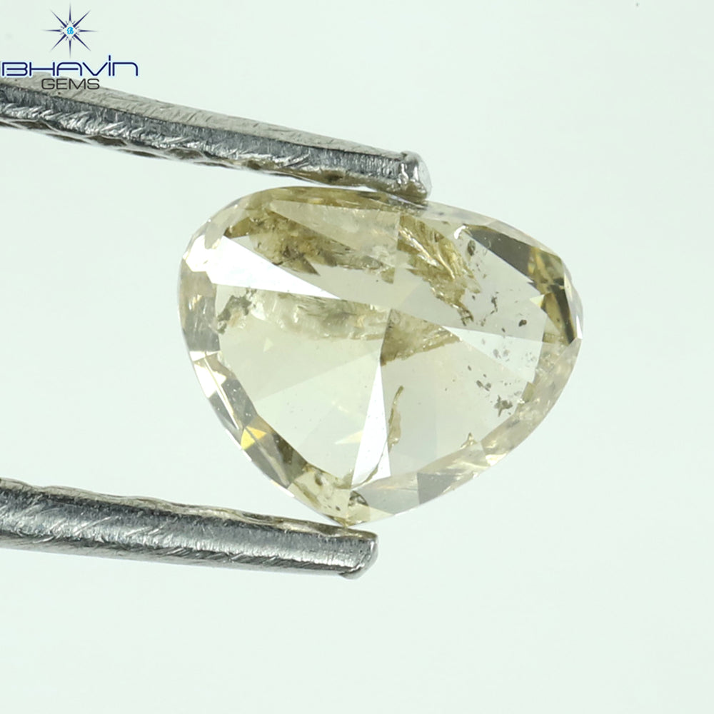 0.41 CT Heart Shape Natural Diamond Brown Color I2 Clarity (6.64 MM)