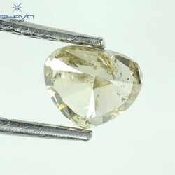 0.41 CT Heart Shape Natural Diamond Brown Color I2 Clarity (6.64 MM)