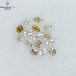1.39 CT/15 Pcs Mix Shape Natural Diamond Pink Color I2 Clarity (3.70 MM)