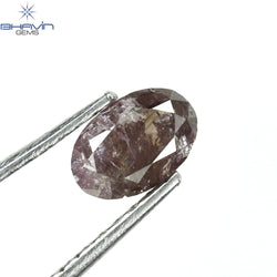 0.48 CT Oval Shape Natural Diamond Pink Color I3 Clarity (5.92 MM)