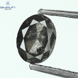0.36 CT Oval Shape Natural Diamond Salt And Papper Color I3 Clarity (4.66 MM)