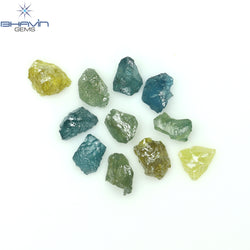 1.38 CT/11 PCS Rough Shape Enhanced Mix Color Natural Diamond I3 Clarity (4.05 MM)
