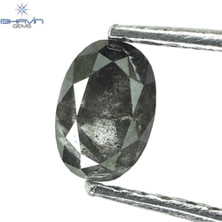 0.43 CT Oval Shape Natural Diamond Salt And Papper Color I3 Clarity (5.18 MM)