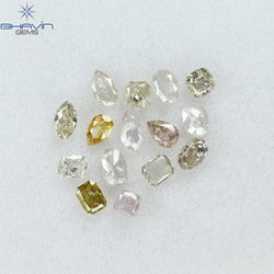 1.39 CT/15 Pcs Mix Shape Natural Diamond Pink Color I2 Clarity (3.70 MM)