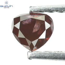 0.22 CT, Heart Diamond, Pink Color,  Heart Cut, Clarity I1