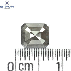 0.86 CT Square Cut Shape Natural Diamond Salt And Pepper Color I3 Clarity (6.06 MM)