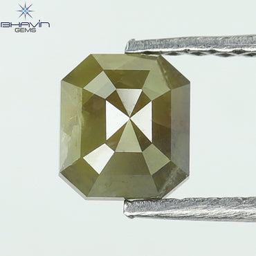 0.68 CT Radiant Shape Natural Loose Diamond Gray Yellow Color I3 Clarity (5.12 MM)