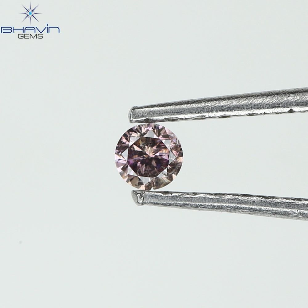 0.05 CT ラウンド シェイプ ナチュラル ダイヤモンド ピンク カラー I1 クラリティ (2.30 MM)