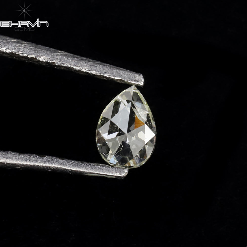 1.00 CT ペアシェイプ ナチュラル ダイヤモンド グレー グリーン カラー SI2 クラリティ (7.07 MM)