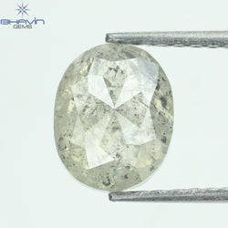 1.79 CT Oval Shape Natural Diamond Salt And Pepper Color I3 Clarity (7.90 MM)