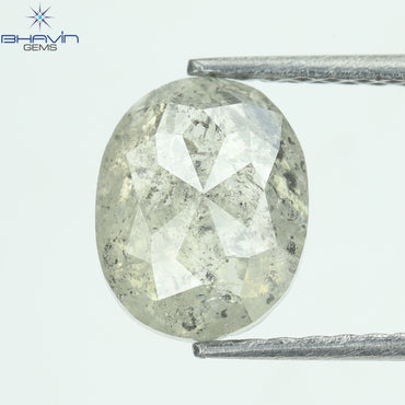 1.79 CT Oval Shape Natural Diamond Salt And Pepper Color I3 Clarity (7.90 MM)