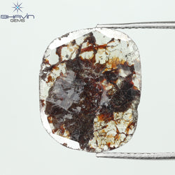 3.54 CT Slice Shape Natural Loose Diamond Brown Color I3 Clarity (16.30 MM)