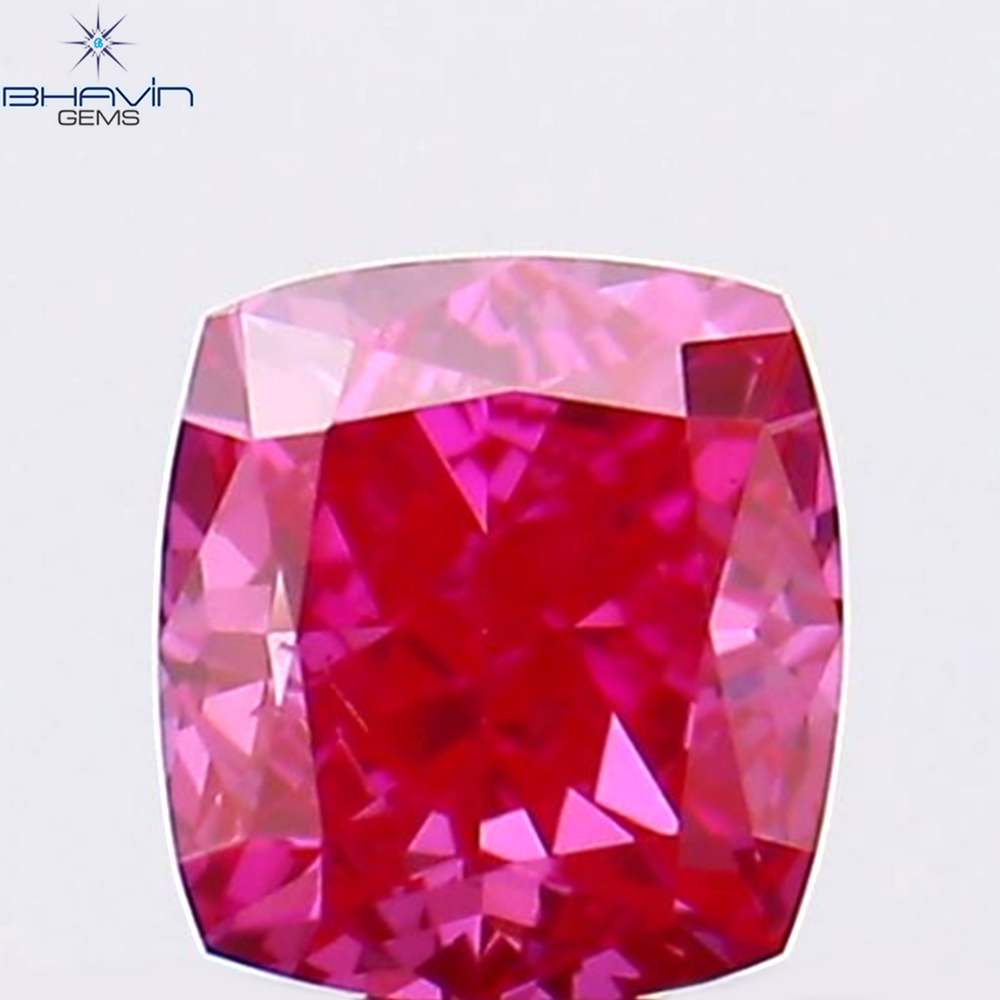 0.14 CT クッション シェイプ ナチュラル ルース ダイヤモンド ピンク色 VS1 クラリティ (2.88 MM)