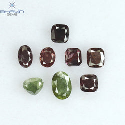 1.13 CT/8 PCS Mix Diamond Natural diamond Pink Diamond I3 Clarity (4.43 MM)