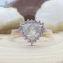 Gold Ring, Heart Diamond, Salt And Papper Diamond, Natural Diamond Ring, Engagement Ring, Wedding Ring, Diamond Ring