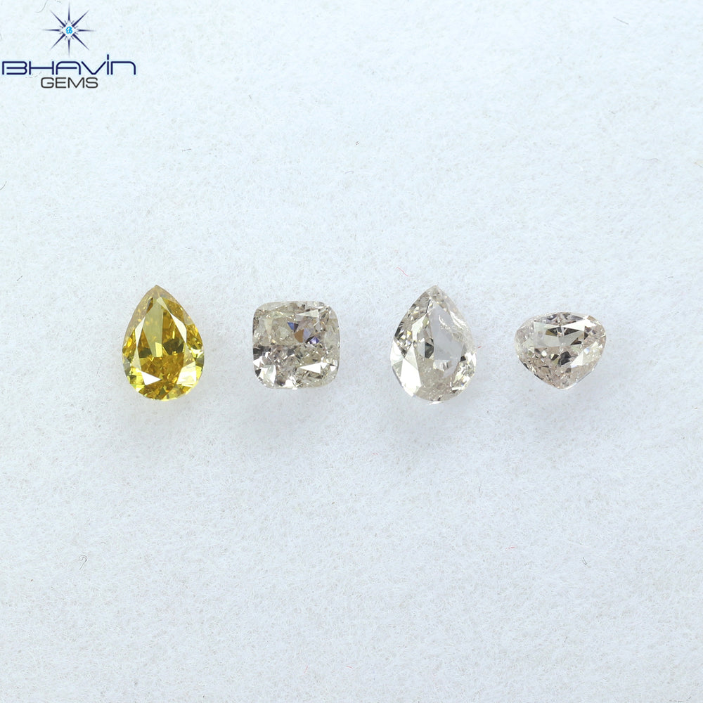 0.60 CT/4 Pcs Mix Shape Natural Diamond Mix Color SI Clarity (4.21 MM)