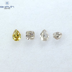 0.60 CT/4 Pcs Mix Shape Natural Diamond Mix Color SI Clarity (4.21 MM)