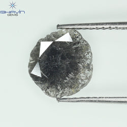 0.89 CT Slice Shape Natural Diamond Salt And Pepper Color I3 Clarity (9.81 MM)