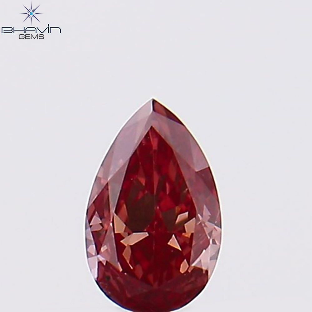 0.13 CT Pear Shape Natural Diamond Pink Color VS1 Clarity (4.12 MM)