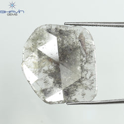 5.25 CT Slice Shape Natural Diamond Salt And Pepper Color I3 Clarity (18.23 MM)