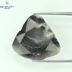 4.93 CT Slice Shape Natural Diamond Gray Color I3 Clarity (20.00 MM)
