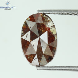 1.45 CT Oval Shape Natural Loose Diamond Brown Color I3 Clarity (9.01 MM)