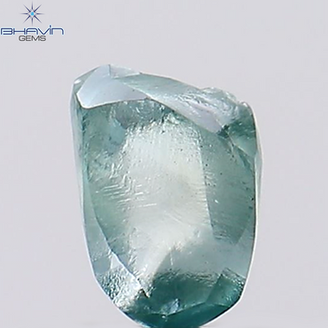 0.40 CT, Rough Shape, Natural Diamond, Greenish Blue Color, VS1 Clarity (4.77 MM)