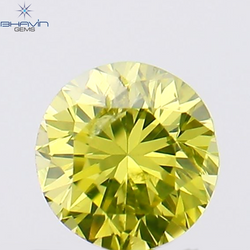 0.12 CT Round Shape Natural Diamond Green Color SI1 Clarity (3.14 MM)
