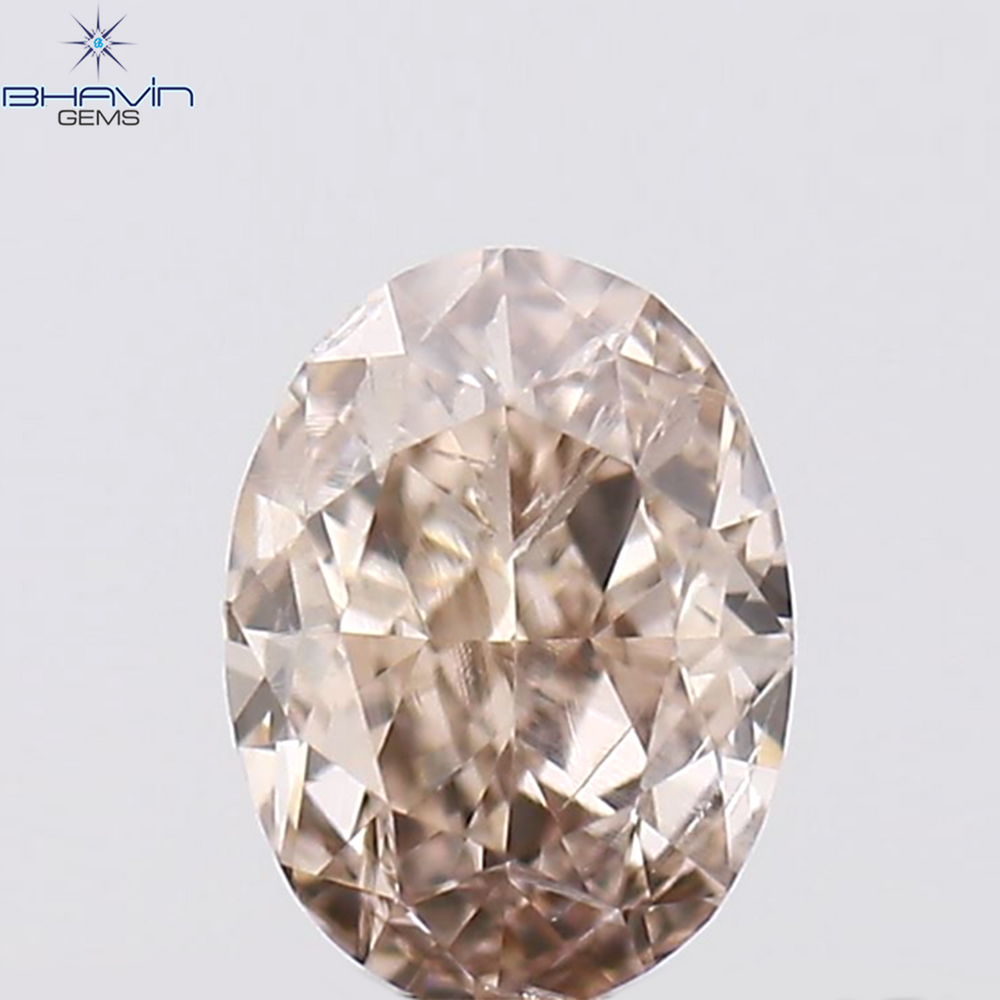0.22 CT 楕円形 天然ダイヤモンド ピンク色 I1 クラリティ (4.28 MM)