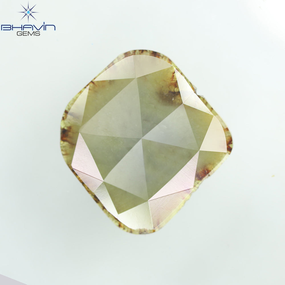 14.46 CT, Uncut Slice Rosecut Diamond, Natural Loose Diamond, Brownish Grayish Yellow Diamond, Gifts, Diamond, Jewelry, Diamond Ring, EP35-8