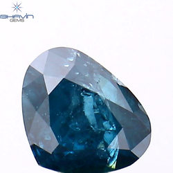 0.27 CT Heart Shape Natural Diamond Enhanced Blue Color I3 Clarity (4.15 MM)