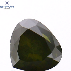 0.28 CT Heart Shape Natural Diamond Green Color I1 Clarity (4.17 MM)