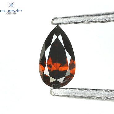 0.11 CT Pear Diamond Cognac Color Clarity VS1 (4.30 MM)