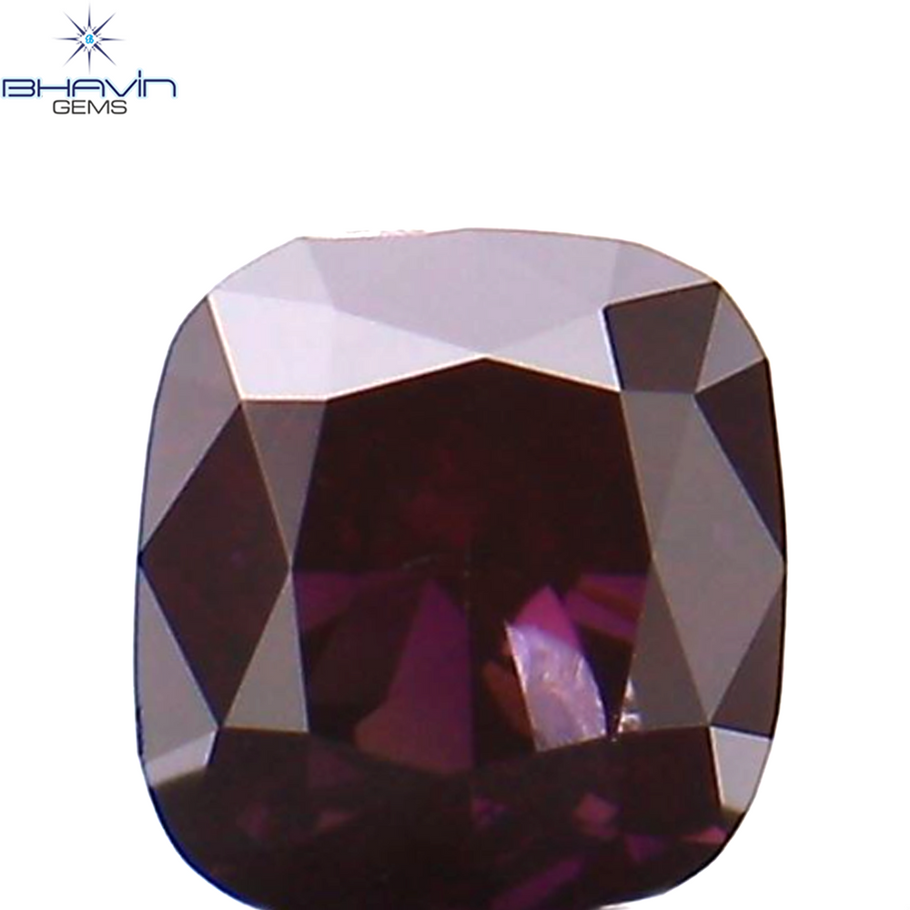 0.07 CT クッション シェイプ ナチュラル ルース ダイヤモンド 強化ピンク色 VS2 クラリティ (2.36 MM)