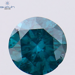0.40 CT Round Shape Natural Diamond Blue Color SI1 Clarity (4.65 MM)