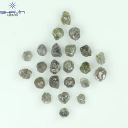 4.08 CT/23 PCS Rough Shape Salt And Pepper Color Natural Diamond I3 Clarity (3.51 MM)