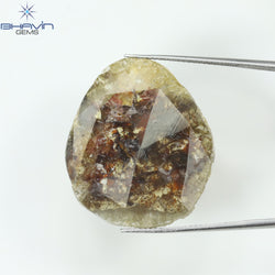 19.46 CT Slice Shape Natural Diamond Salt And Pepper Color I3 Clarity (31.05 MM)