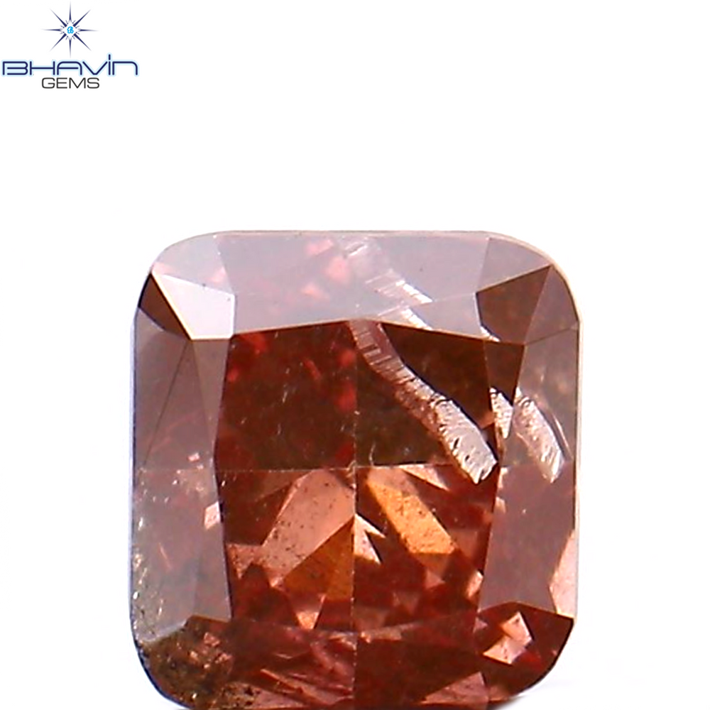 0.18 CT クッション シェイプ ナチュラル ルース ダイヤモンド エンハンスト ピンク カラー SI2 クラリティ (3.38 MM)