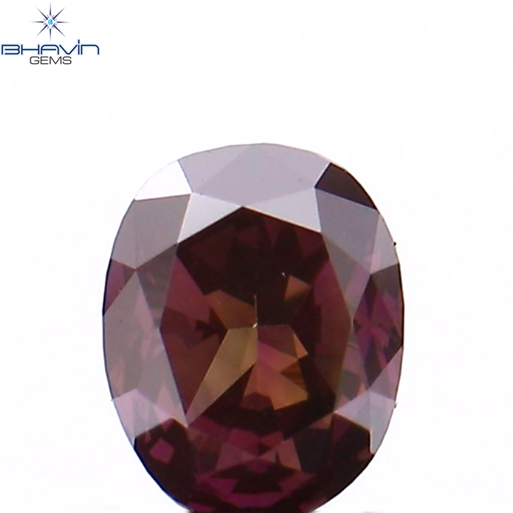 0.23 CT オーバル シェイプ ナチュラル ルース ダイヤモンド ピンク色 VS1 クラリティ (4.33 MM)